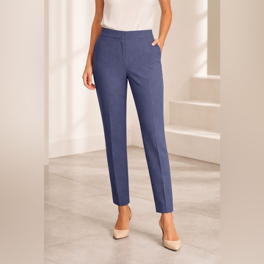 Anne Klein Blue Straight Leg Pants Sz 16